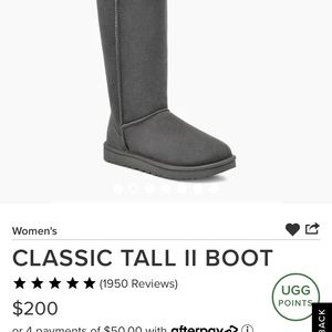 CLASSIC TALL GREY UGG BOOTS! super cozy size 8